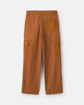Boys Baggy Cargo Pants - Brown, 