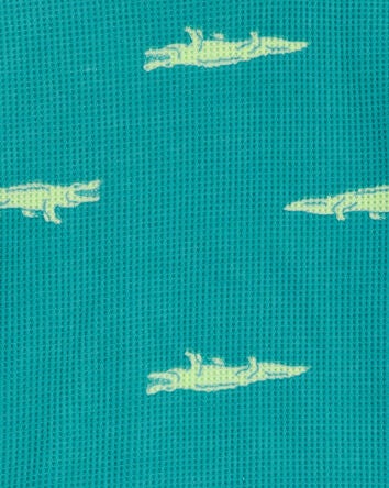 Toddler 2-Piece Alligator Thermal Pyjamas - Green, 