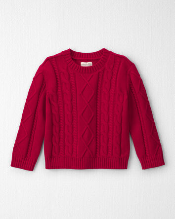 Toddler Organic Cotton Cable Knit Sweater, 