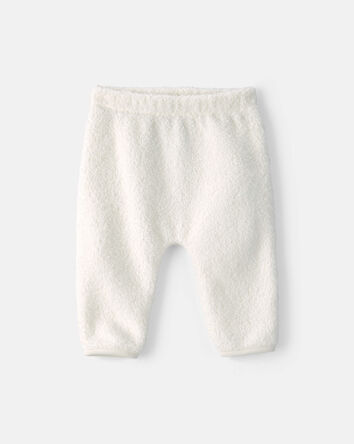 Baby 2-Piece Bear Fleece Long-Sleeve Top & Pant Set - Cream, 