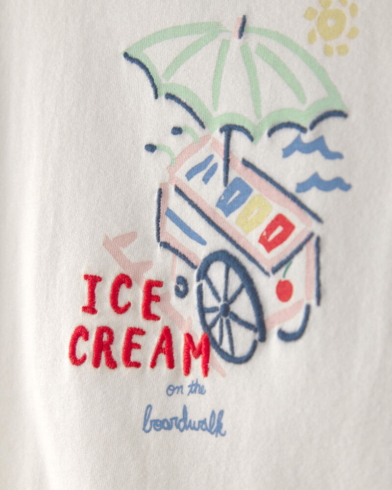 Baby Girl Ice Cream Top - Cream, image 2 of 3 slides