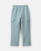 Boys Fleece Cargo Pants - Blue, image 2 of 6 slides