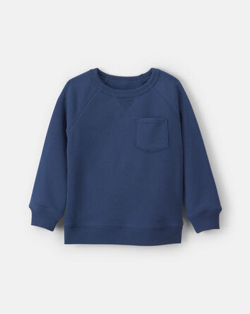 Toddler Boy Fleece Pullover Sweatshirt - Navy Blue, 
