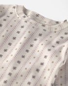 Toute-petit fille - Pyjama 2 pi&egrave;ces en coton biologique &agrave; motif ajour&eacute;, image 2 sur 3 diapositives