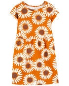 Toddler Sunflower Cotton Dress, image 1 of 4 slides