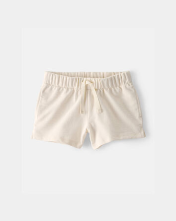 Tout-petit fille - Short en jersey bouclette - Cr&egrave;me, 