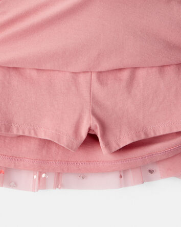 Toddler Girl Heart Tulle Skirt - Pink, 