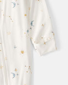 Baby Constellation 2-Way Zip PurelySoft Sleeper - Cream, image 3 of 8 slides
