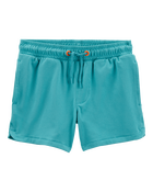 Toddler On-The-Go Pull-On Shorts - Teal, image 1 of 4 slides