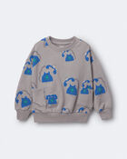 Toddler Otter Sweatshirt&trade; with Pockets in Phone Print - Grey, image 2 of 5 slides