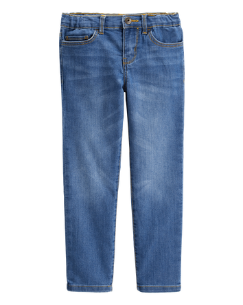 Enfant Jeans de coupe fuseau &agrave; d&eacute;lavage Lagon bleu, 