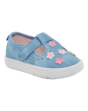 Every Step® First Walker Floral Denim Sneakers - Blue, 