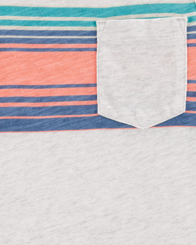 Kid Striped Front-Pocket Tank-Grey, image 2 of 3 slides