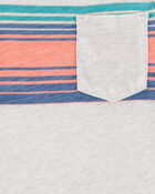 Kid Striped Front-Pocket Tank-Grey, image 2 of 3 slides