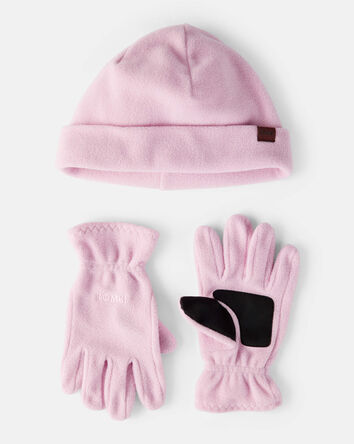 Filles - Ensemble tuque et mitaines en molleton KOMBI  , 