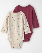 Baby Girl 2-Pack Organic Cotton Bodysuits, image 1 of 5 slides