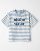 Toddler Organic Cotton 'Force of Nature' Striped Tee, image 1 of 4 slides