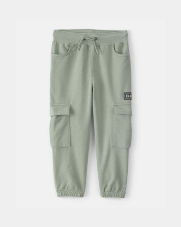 Tout-petit gar&ccedil;on - Pantalon de jogging cargo en jersey bouclette &laquo;Camp Dino&raquo; - Vert, 