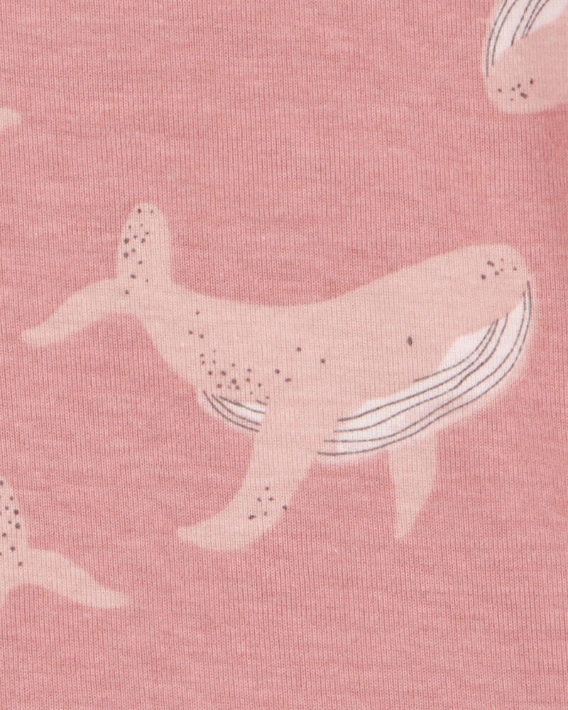 Toddler Whale Striped Snug Fit Cotton 4-Piece Pyjamas, image 2 of 4 slides