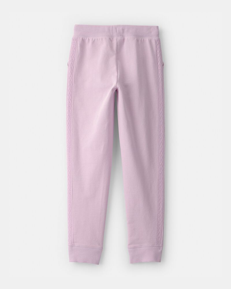 Filles - Pantalon de jogging en tricot avec cordon de serrage - Mauve, image 2 sur 4 diapositives