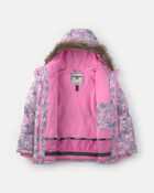 Girls 2 Piece Puffer Snowsuit- Pink, image 4 of 13 slides
