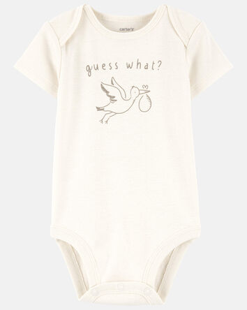 Bébé - Cache-couche à manches courtes en coton avec imprimé - Blanc, 