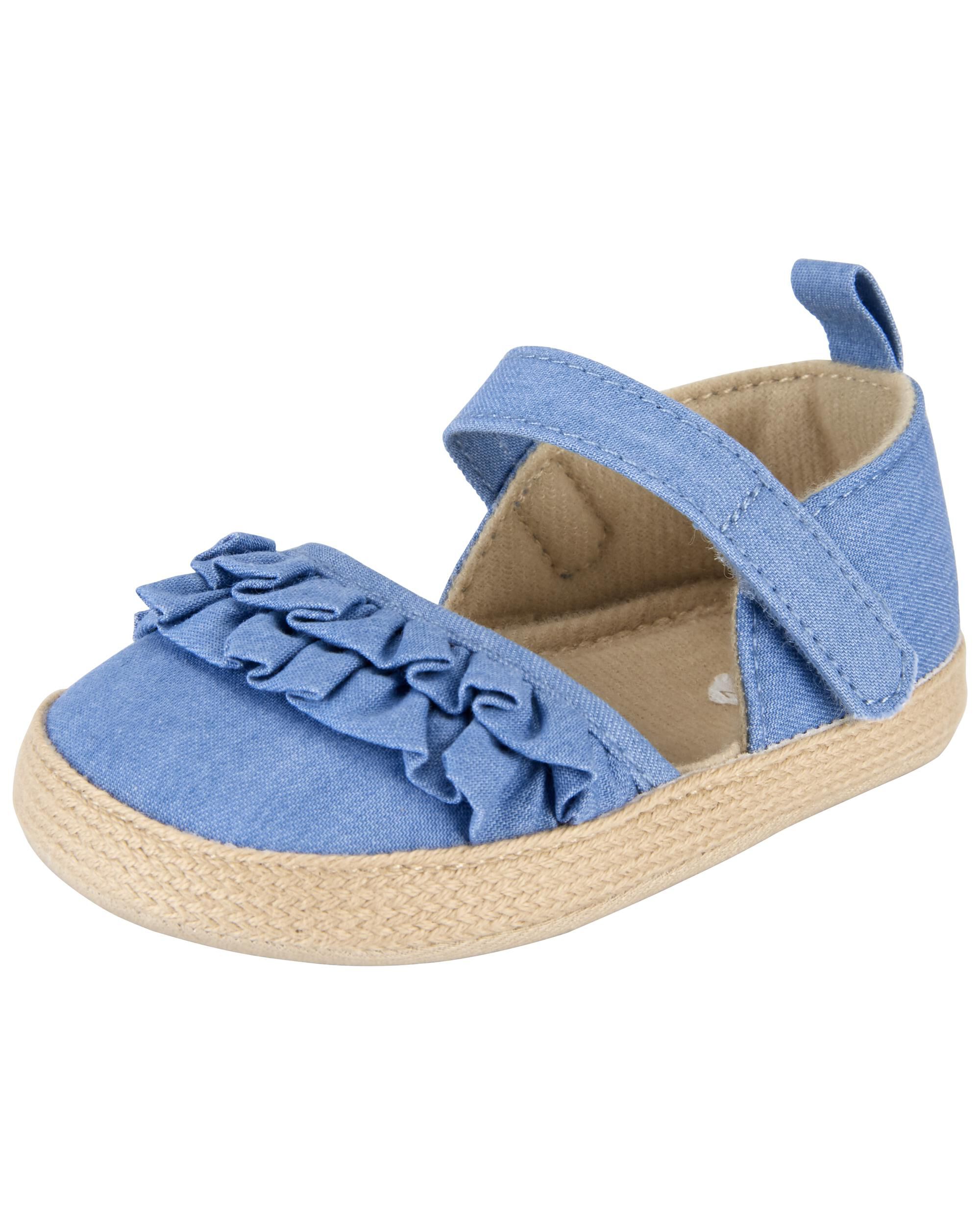 Blue Chambray Espadrille Sandals carters