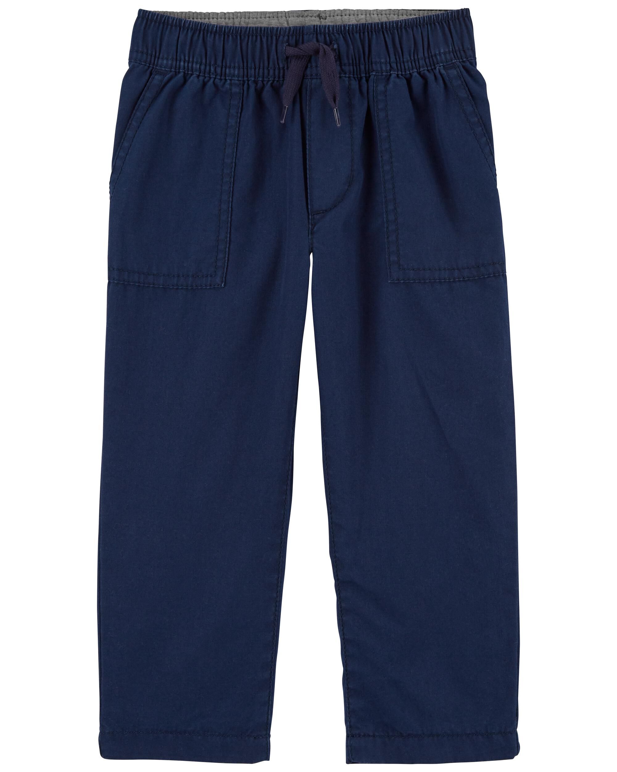 Blue Jersey Lined Tapered Canvas Pants Carter s Oshkosh Canada