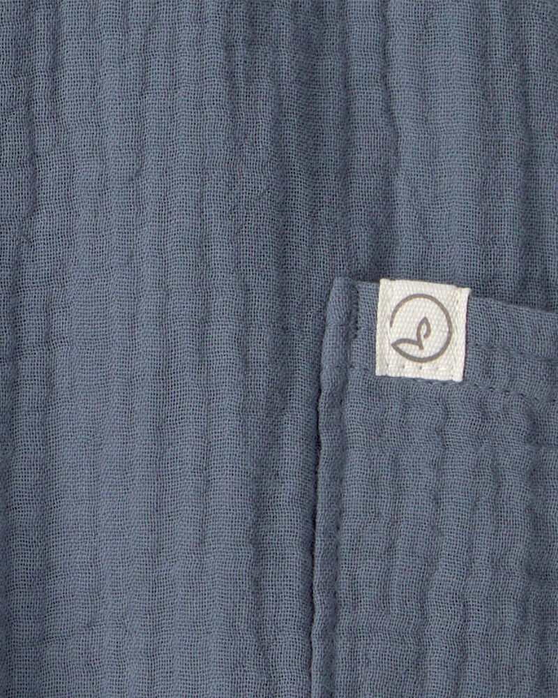 Baby Organic Cotton Gauze Overalls, image 4 of 5 slides