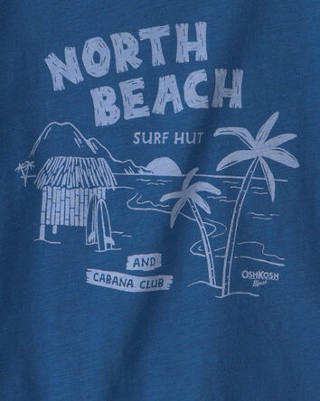 Tout-petit gar&ccedil;on - T-shirt &agrave; imprim&eacute; &laquo;North Beach&raquo; - Bleu marine, 