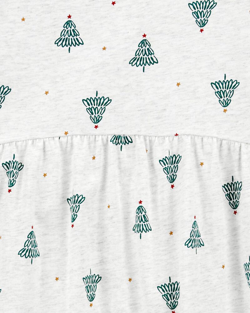 Kid Christmas Tree Jersey Dress, image 3 of 4 slides