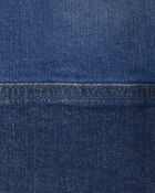 Toddler Boy Patchwork Denim Jacket- Dark Wash, image 2 of 3 slides