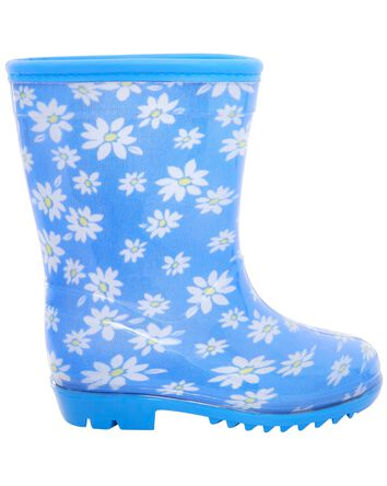 Toddler Daisy Print Rain Boots, 