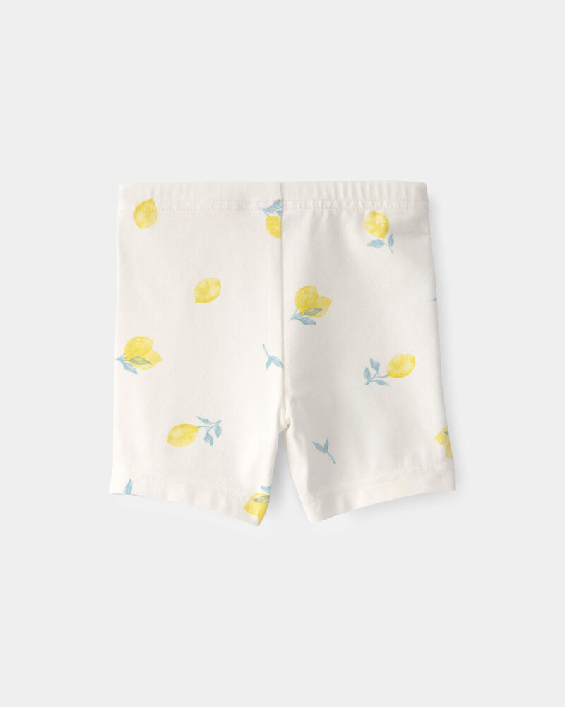 B&eacute;b&eacute; fille - Short de cycliste, citrons - Cr&egrave;me, image 2 sur 3 diapositives