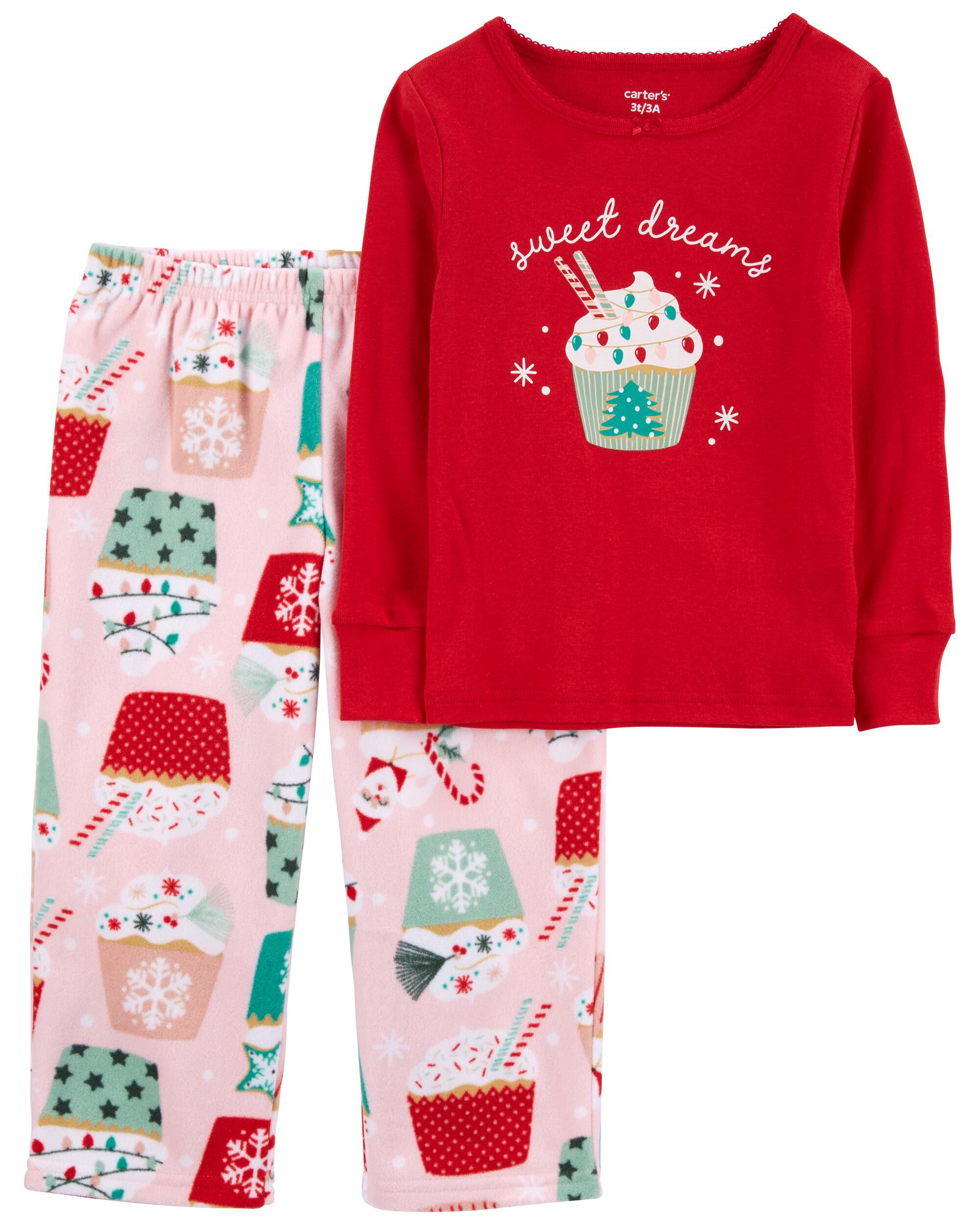 Carters baby girl christmas pajamas top