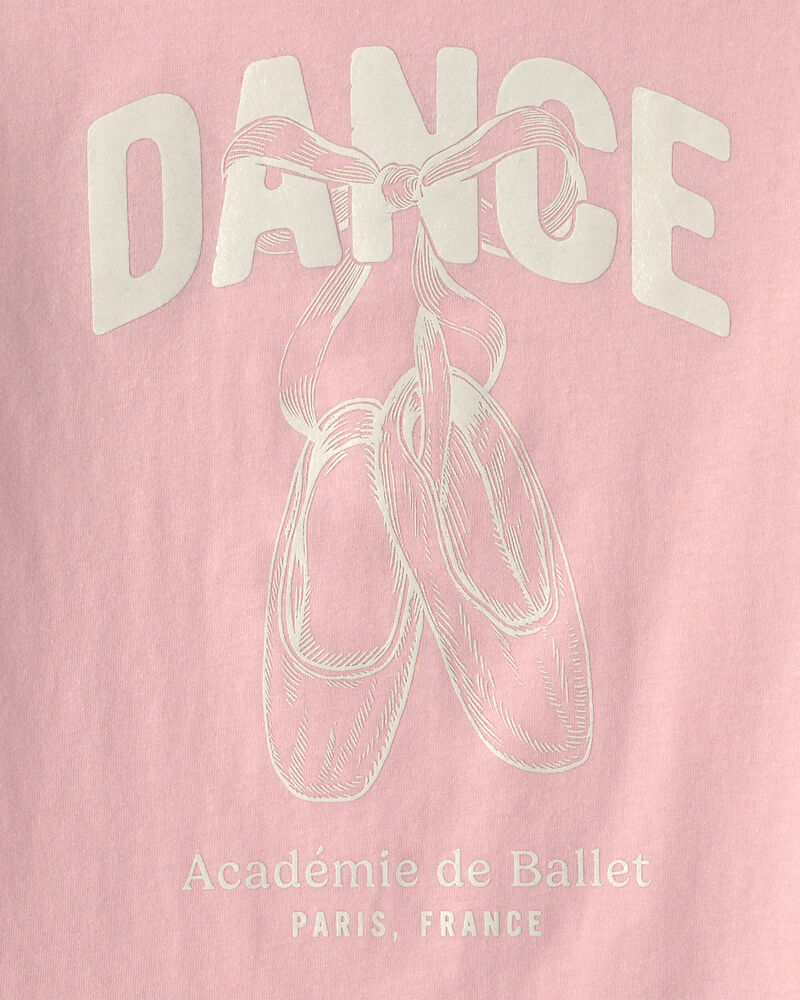 Filles - T-shirt manches longues &agrave; motif ballet - Rose, image 2 sur 2 diapositives