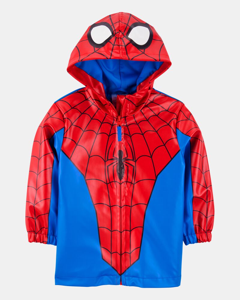 Toddler Boy Spider-Man Rain Jacket - Red, image 1 of 4 slides