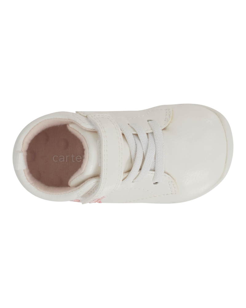  Every Step&reg; First Walker Floral High-Top Sneakers - White, image 4 of 6 slides