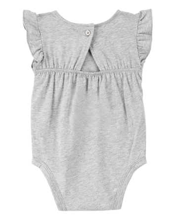 Baby 2-Piece Floral Bodysuit & Diaper Cover Set - Grey/Green, 