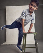 Boys Denim Straight Jeans - Dark Wash, image 4 of 5 slides