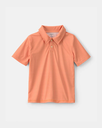 Boys Active Polo Shirt - Orange, 
