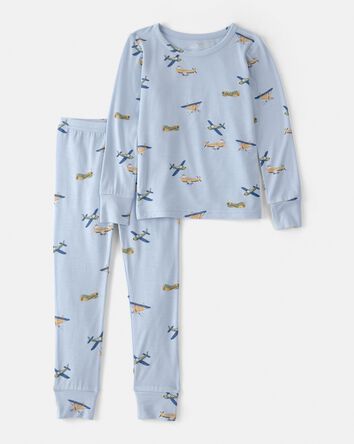 Toddler Boy Plane PurelySoft 2-Piece Pyjama Set - Blue, 