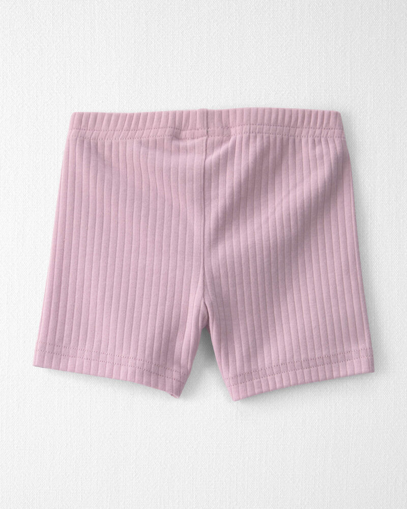Baby Girl 2-Pack Organic Cotton Ribbed Cartwheel Shorts, image 2 of 6 slides