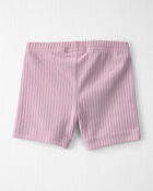 Baby Girl 2-Pack Organic Cotton Ribbed Cartwheel Shorts, image 2 of 6 slides
