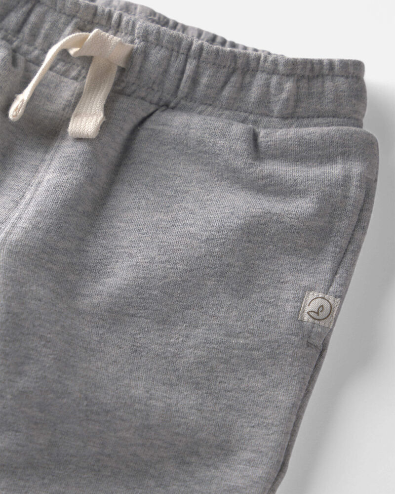B&eacute;b&eacute; - Emballage de 2 pantalons de jogging en jersey bouclette de coton biologique, image 3 sur 5 diapositives