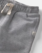 B&eacute;b&eacute; - Emballage de 2 pantalons de jogging en jersey bouclette de coton biologique, image 3 sur 5 diapositives