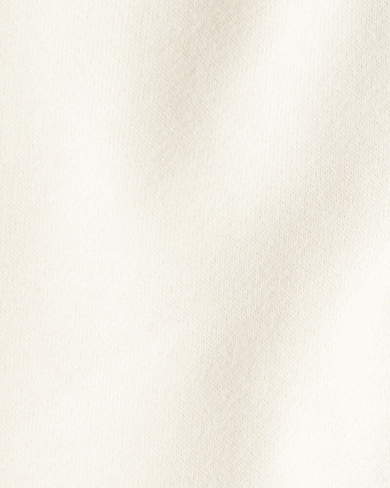 Baby Girl DayDream Fleece Drawstring Joggers - White, image 3 of 4 slides