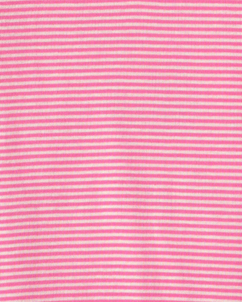 Girls 4-Piece Pets 100% Cotton Snug Fit Pyjama Set - Pink/Cream, image 2 of 4 slides