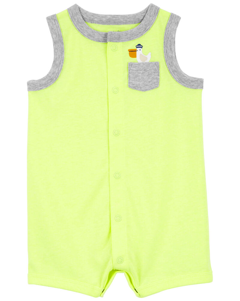 Baby Neon Pelican Snap-Up Romper, image 1 of 3 slides
