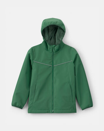 Boys Solid Midweight Fleece Lined Jacket- Green , 